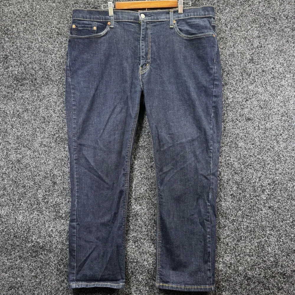 Levis 541 Athletic‎ Taper Jeans Mens 44x30 Dark Wash Blue Denim Stretch